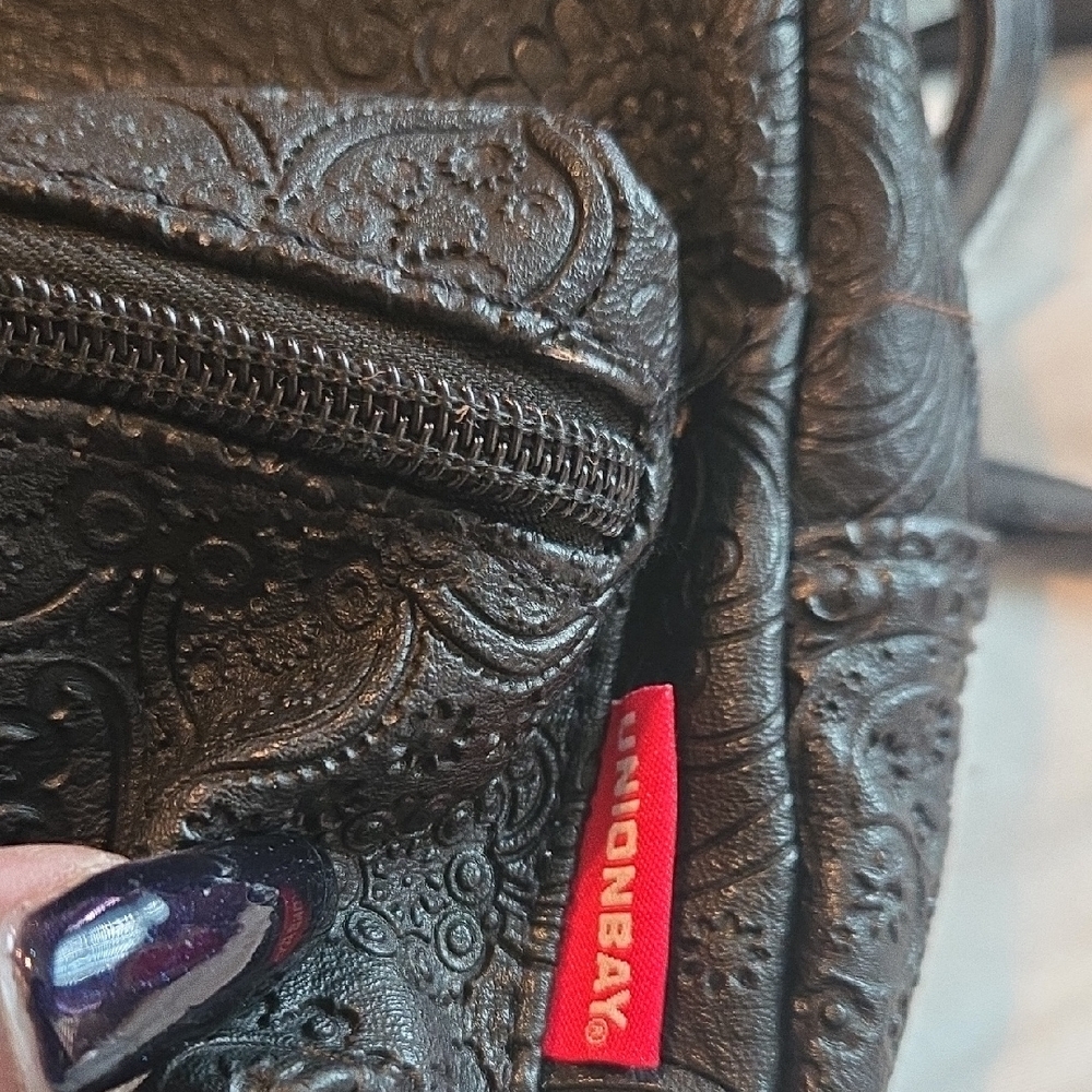 UNIONBAY Embossed Black Mini Backpack - Picture 5 of 5